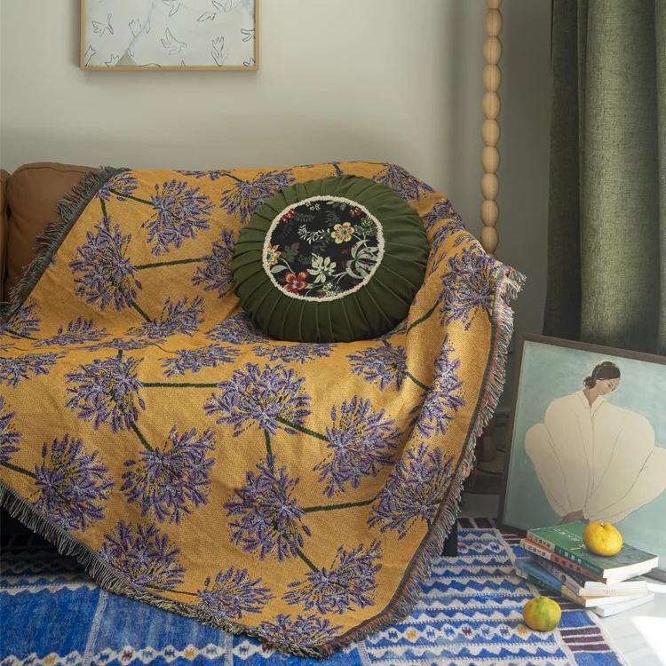 Floral Woven Throw Blanket