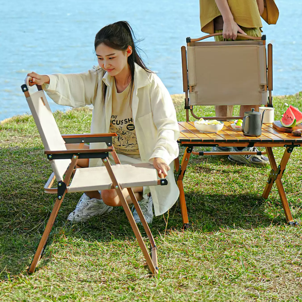 Folding Wooden Camping Chair