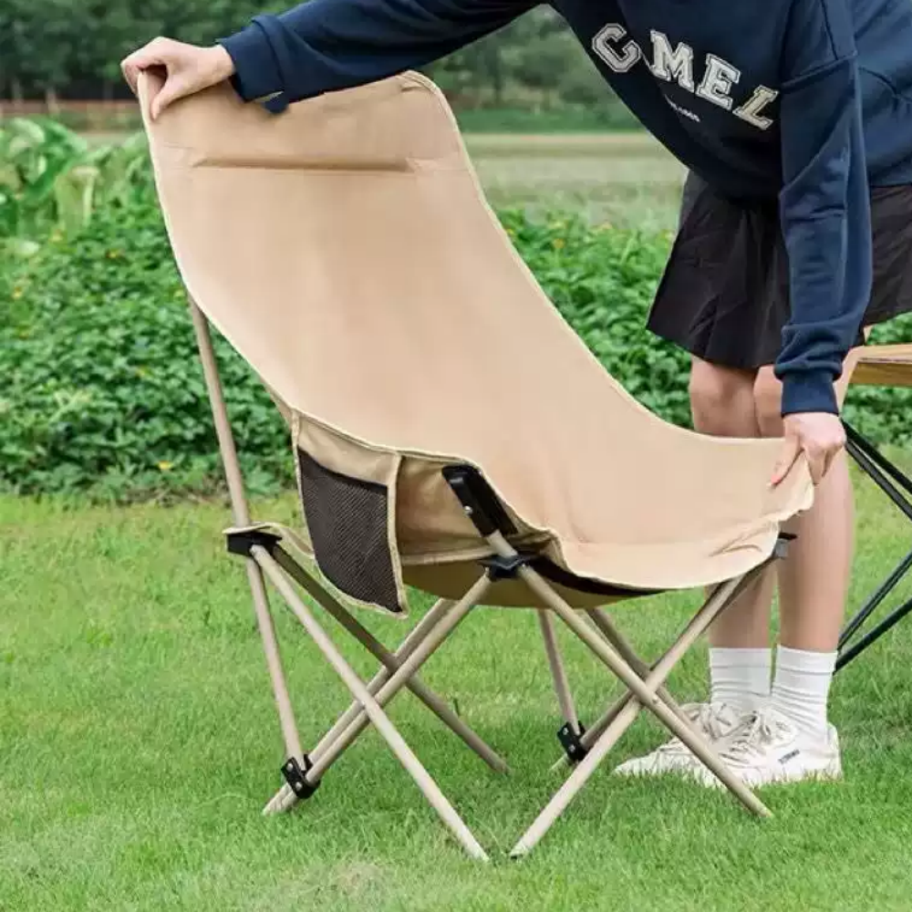 Lightweight Folding Camping Chair with High Back
