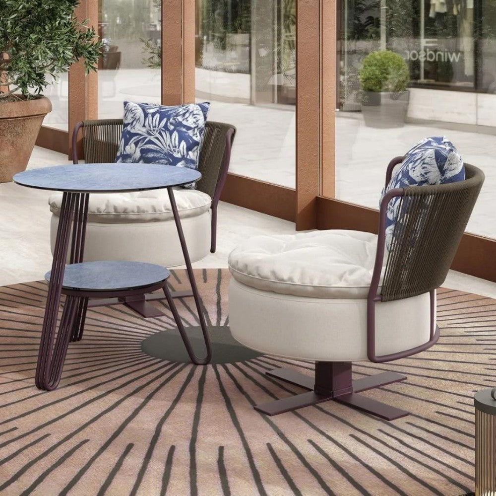 3-Piece Modern Outdoor Swivel Lounge Set