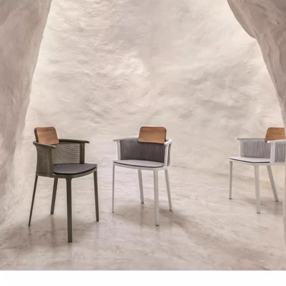 Set of 2 Modern Outdoor Dining Chairs