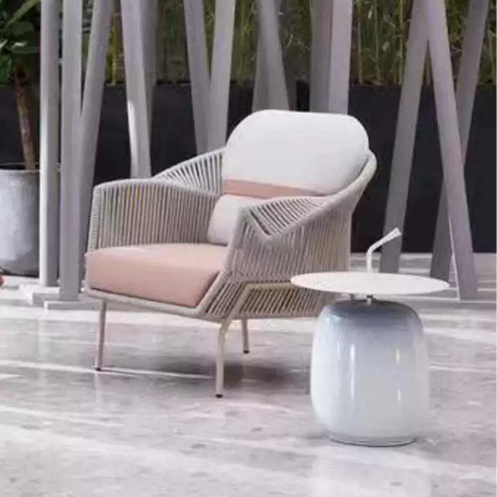 Modern Rope-Woven Accent Chair