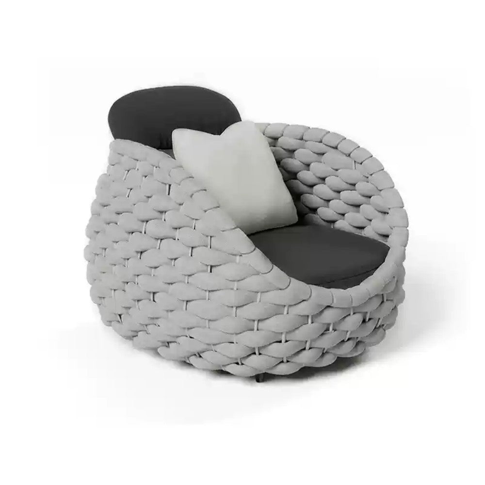 Cozy Woven Accent Chair with Cushions