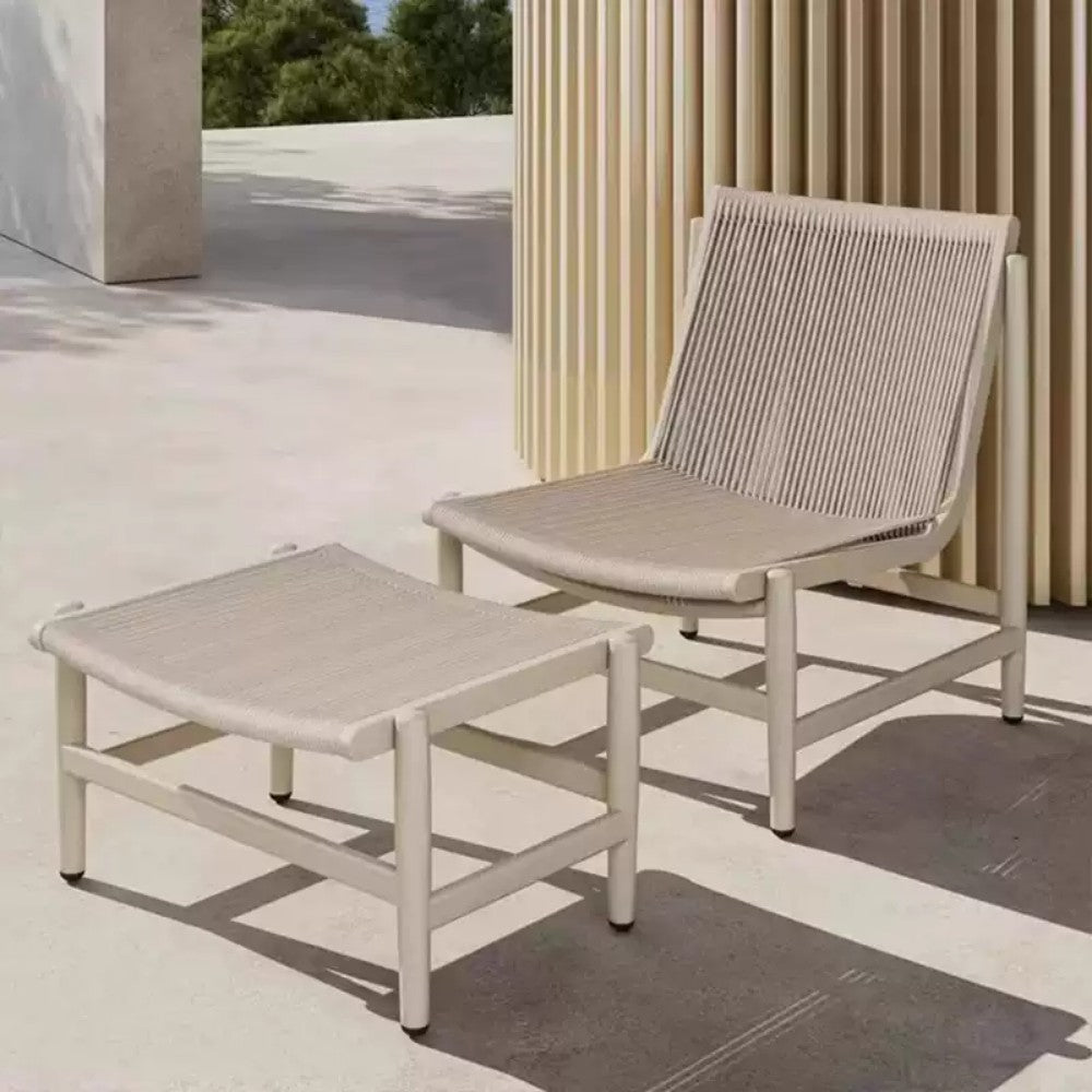 Rope Lounge Chair and Ottoman Set