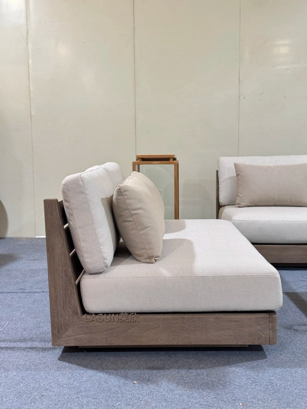 Contemporary Lounge Chair with Rope Accents and Cushions