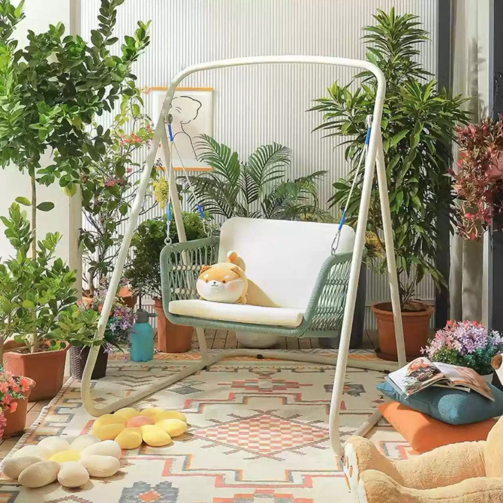 Compact Indoor Swing Chair with Cushion