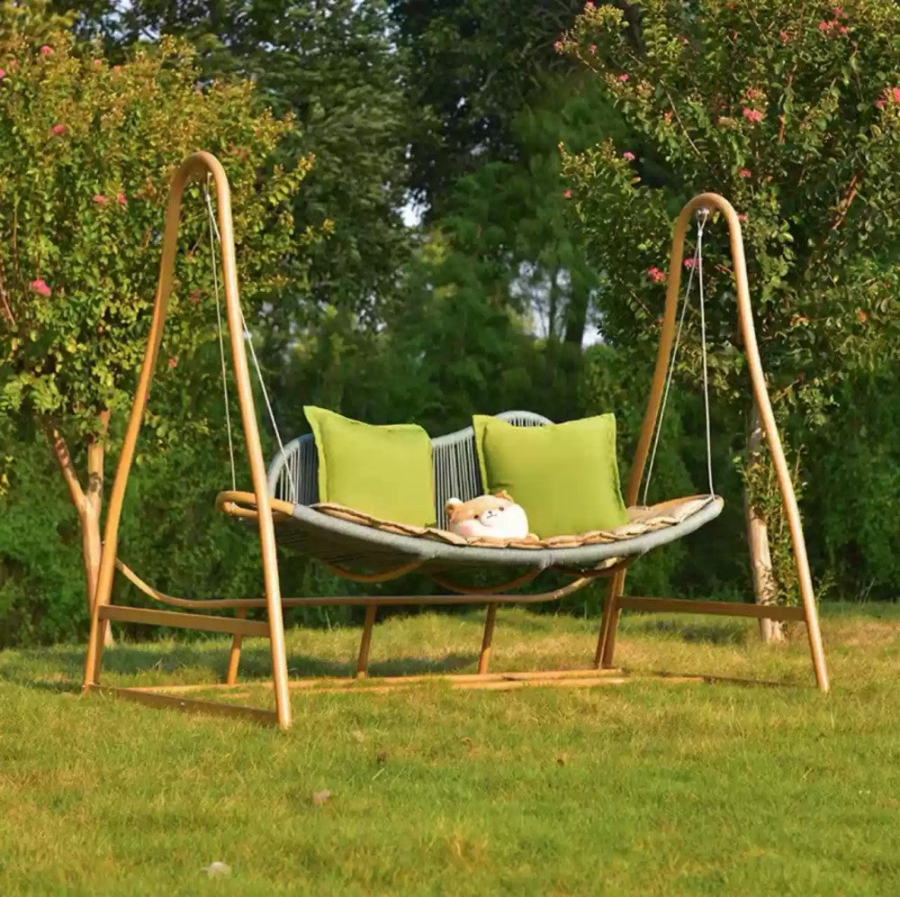 Outdoor Swing Daybed with Cushions