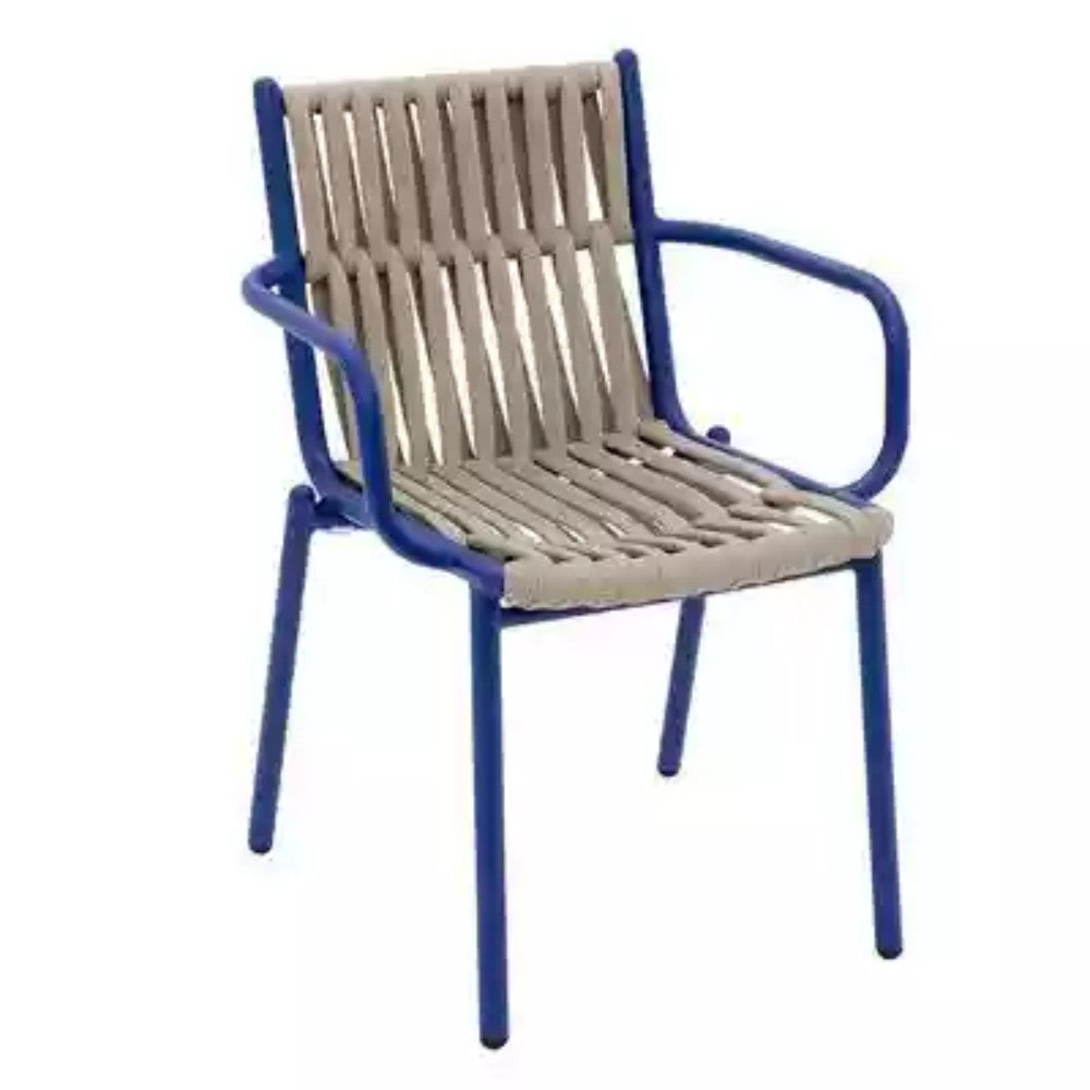 Modern Blue Rope Dining Chair