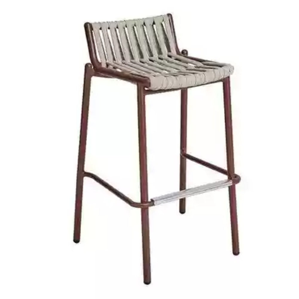 Rope Bar Stool with Metal Frame
