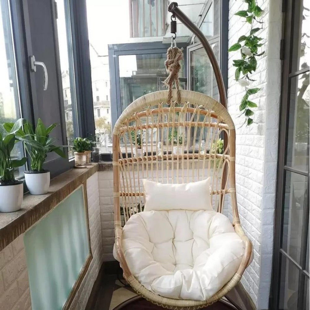 Hanging Rattan Egg Chair with Stand