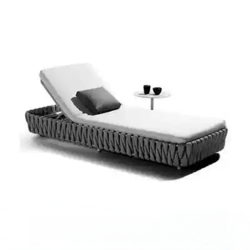 Modern Woven Outdoor Chaise Lounge