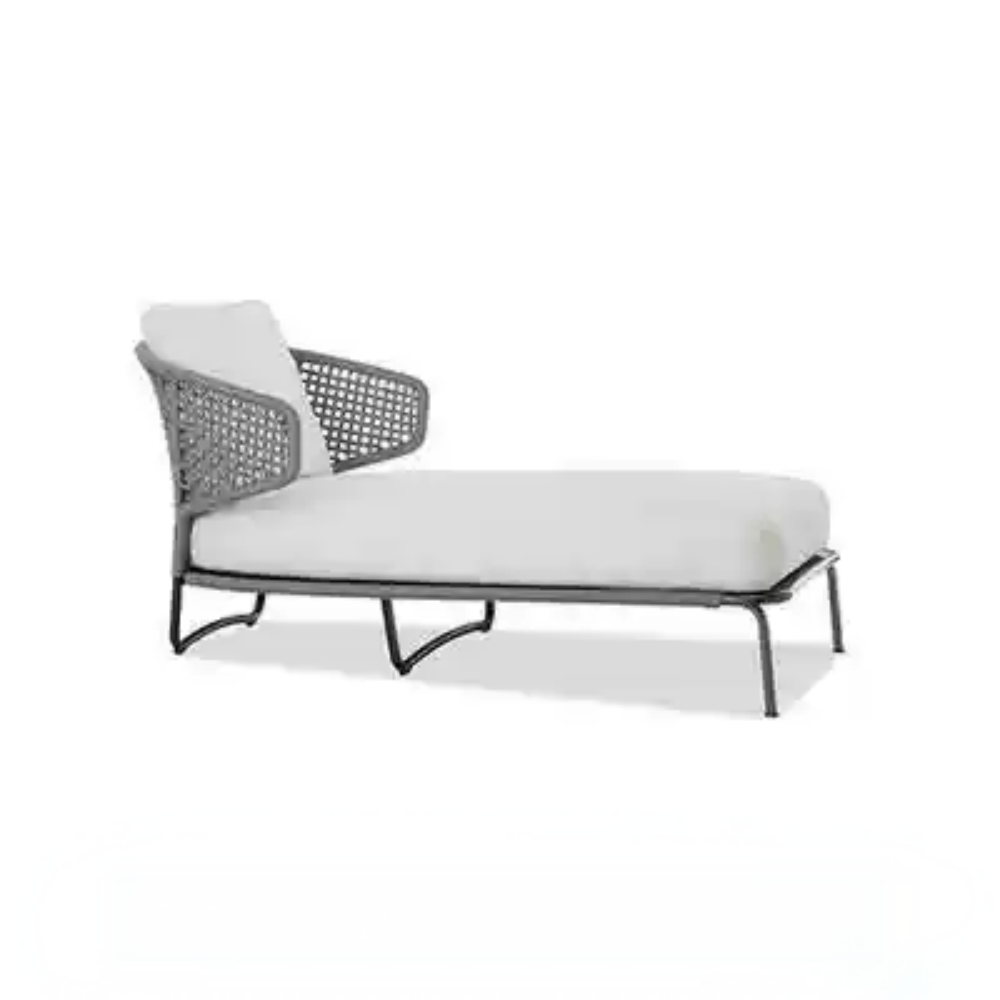 Modern Woven Outdoor Chaise Lounge