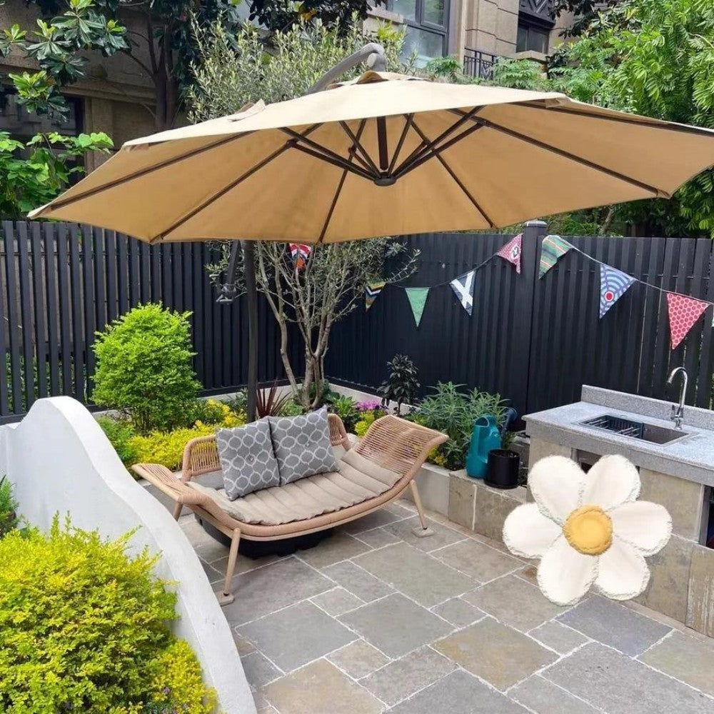 Stylish Outdoor Lounge Set with Oversized Umbrella