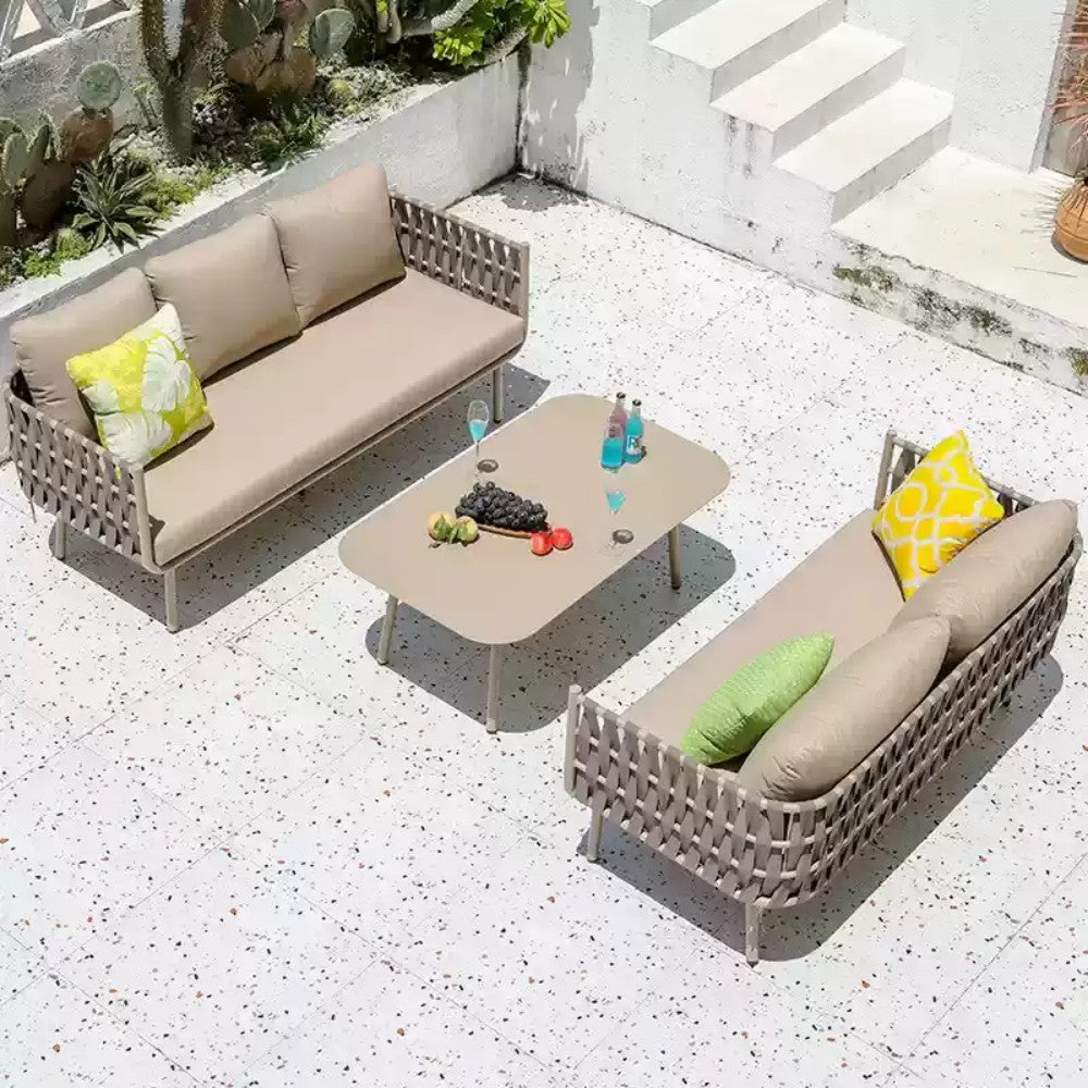 5-Piece Outdoor Rope-Woven Patio Set