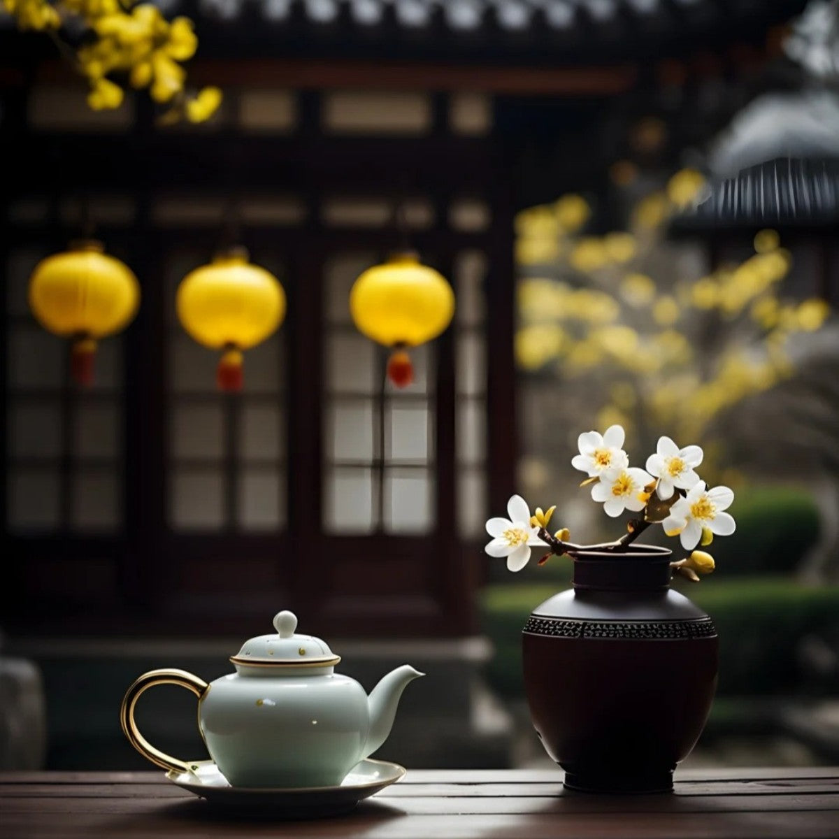 Golden Pendant Lanterns