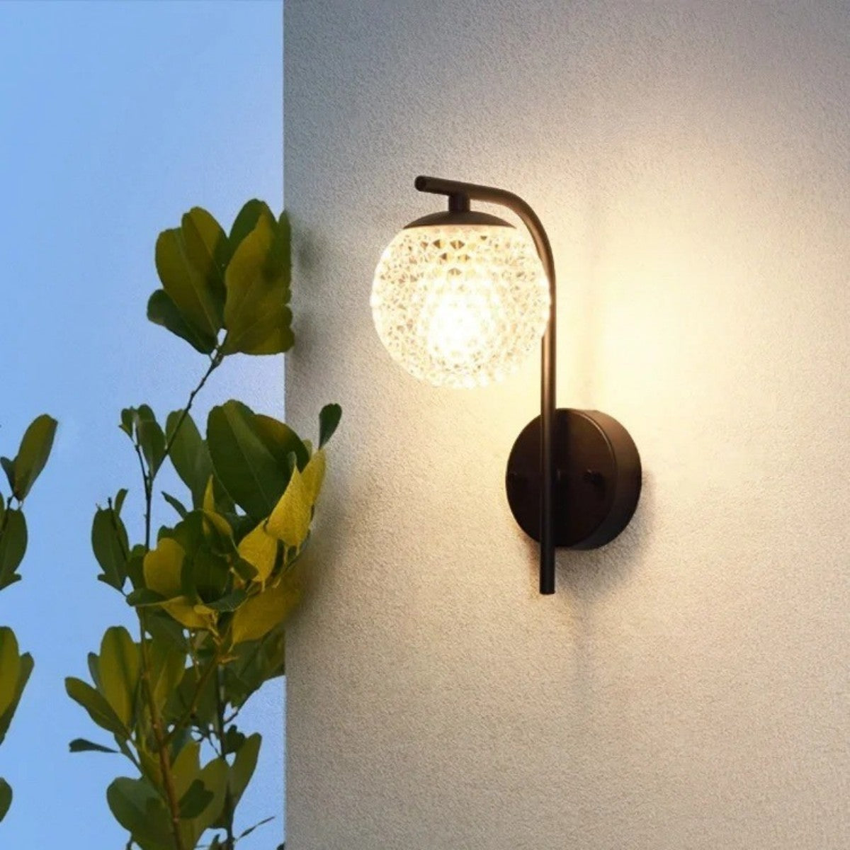 Crystal Globe Wall Light