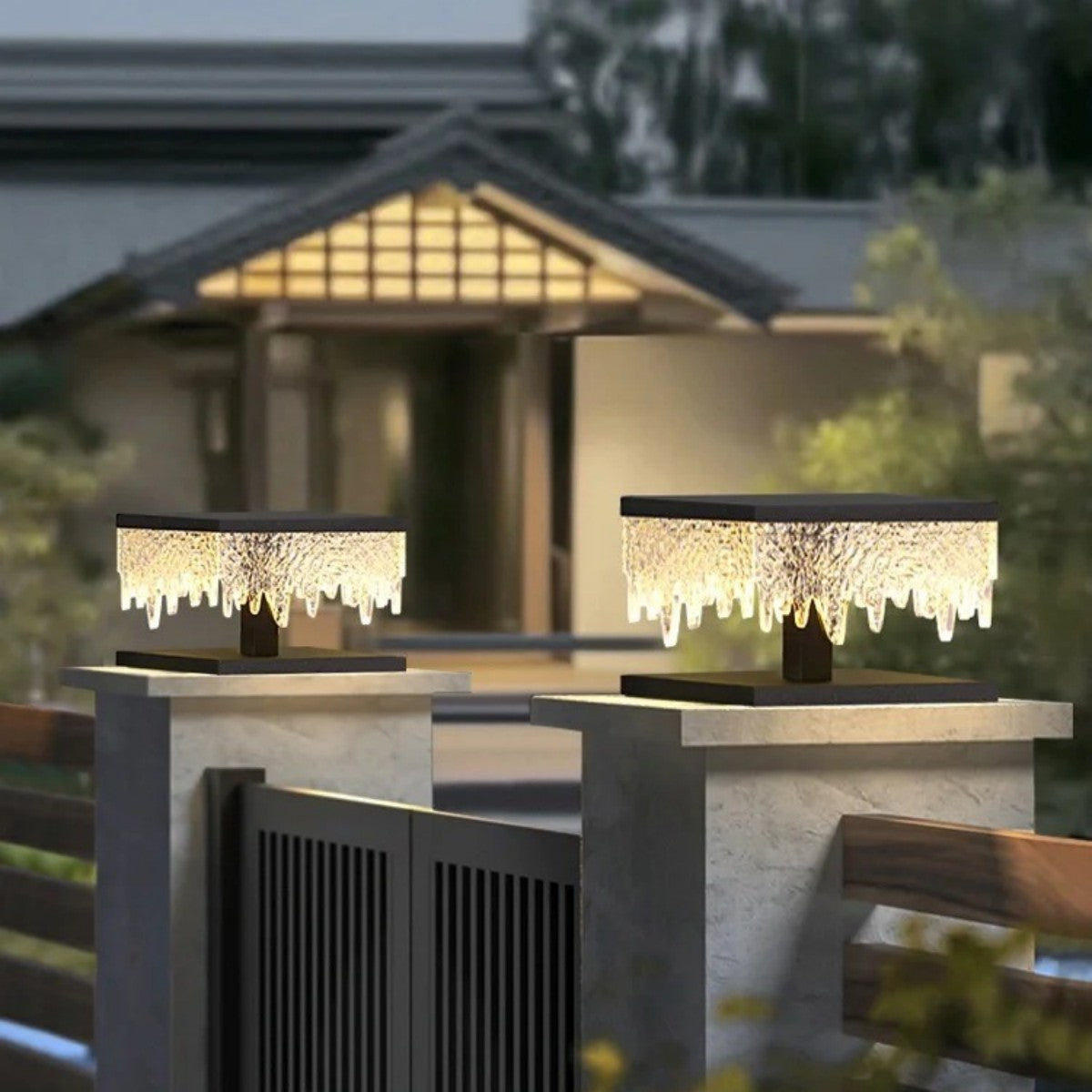 Crystal-Inspired Pillar Lights