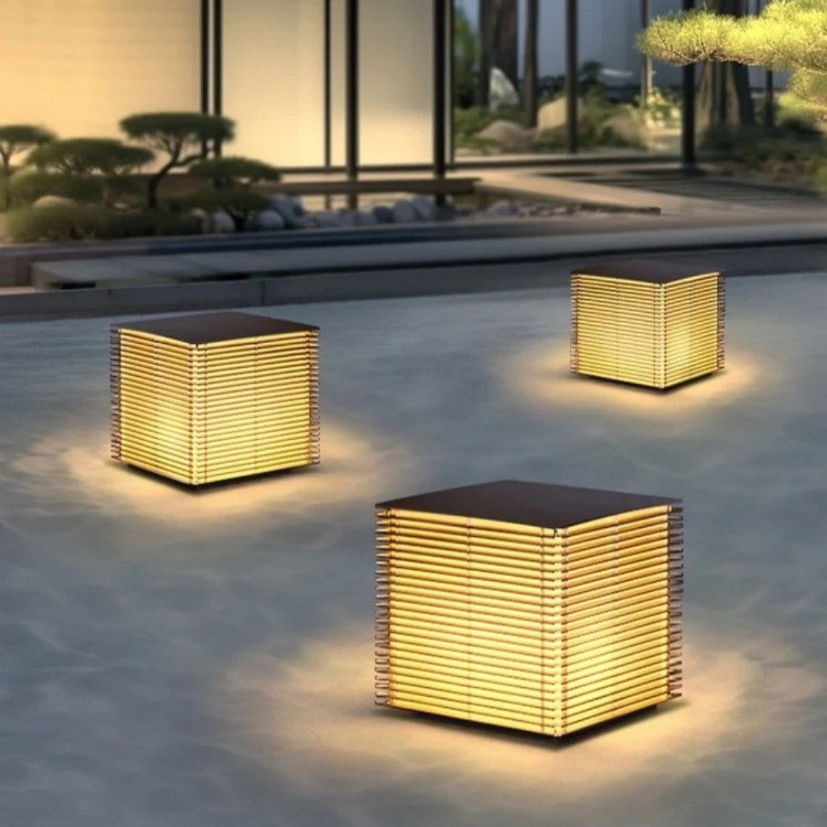 Modern Cube Pathway Lights