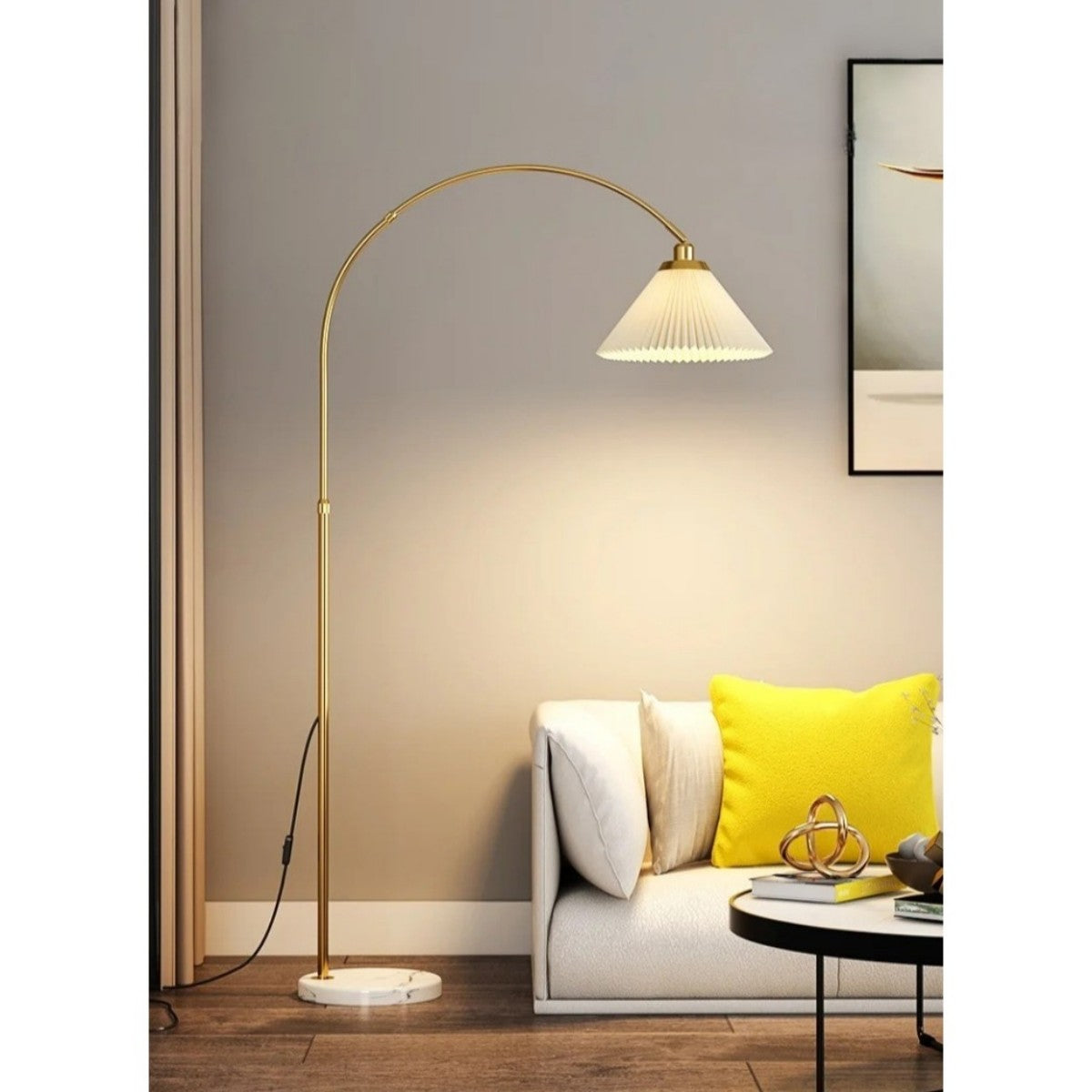 Gold Arc LED Floor Lamp