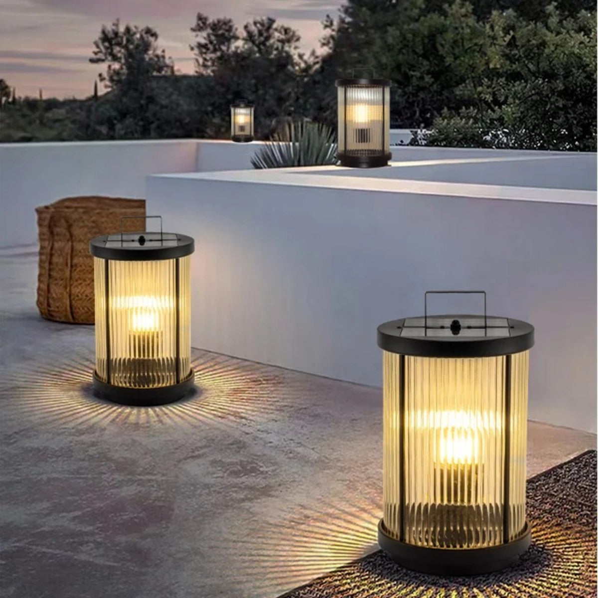 Solar-Powered Outdoor LED Lanterns