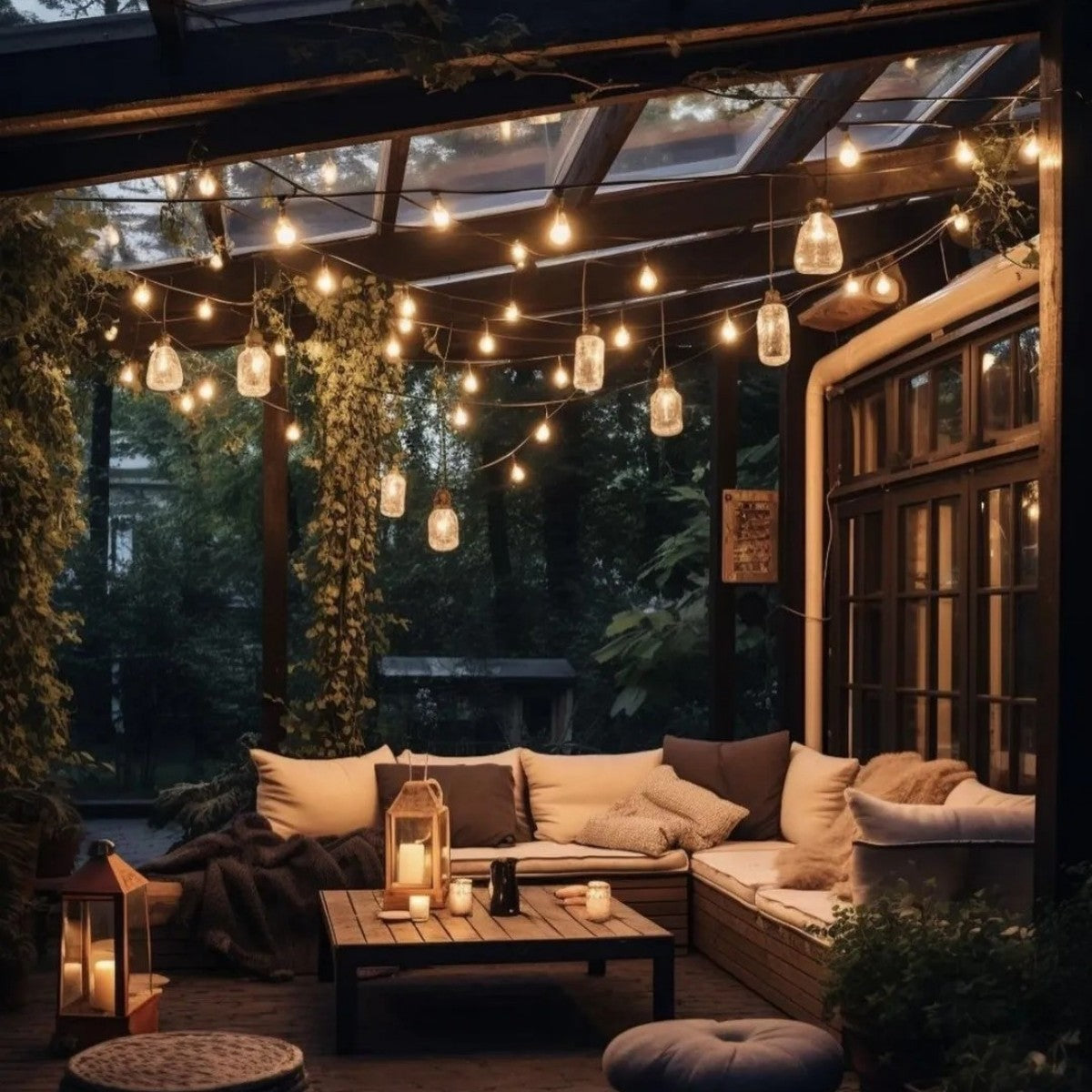 Cascading Fairy Light Branches