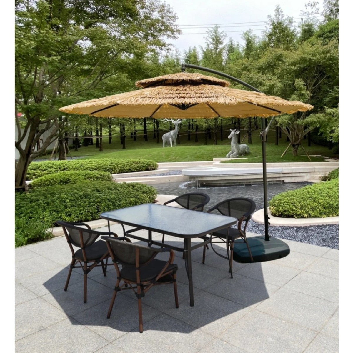 10FT Tiki Cantilever Patio Umbrella – ABODEOFJOY INC 10FT Tiki Cantilever Patio Umbrella – ABODEOFJOY INC