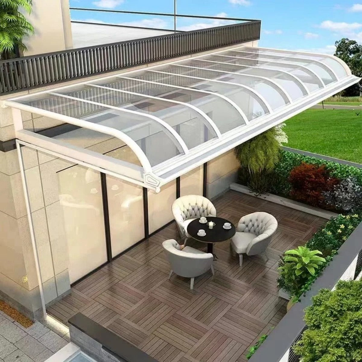 Modern Outdoor Polycarbonate Awning