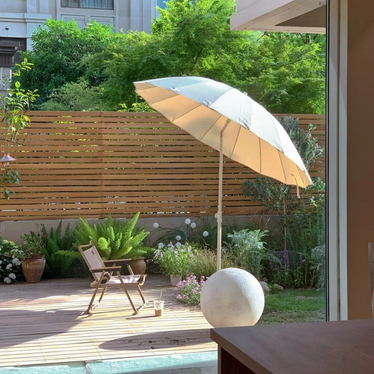 7FT Minimalist Patio Umbrella with UV-Resistant Canopy