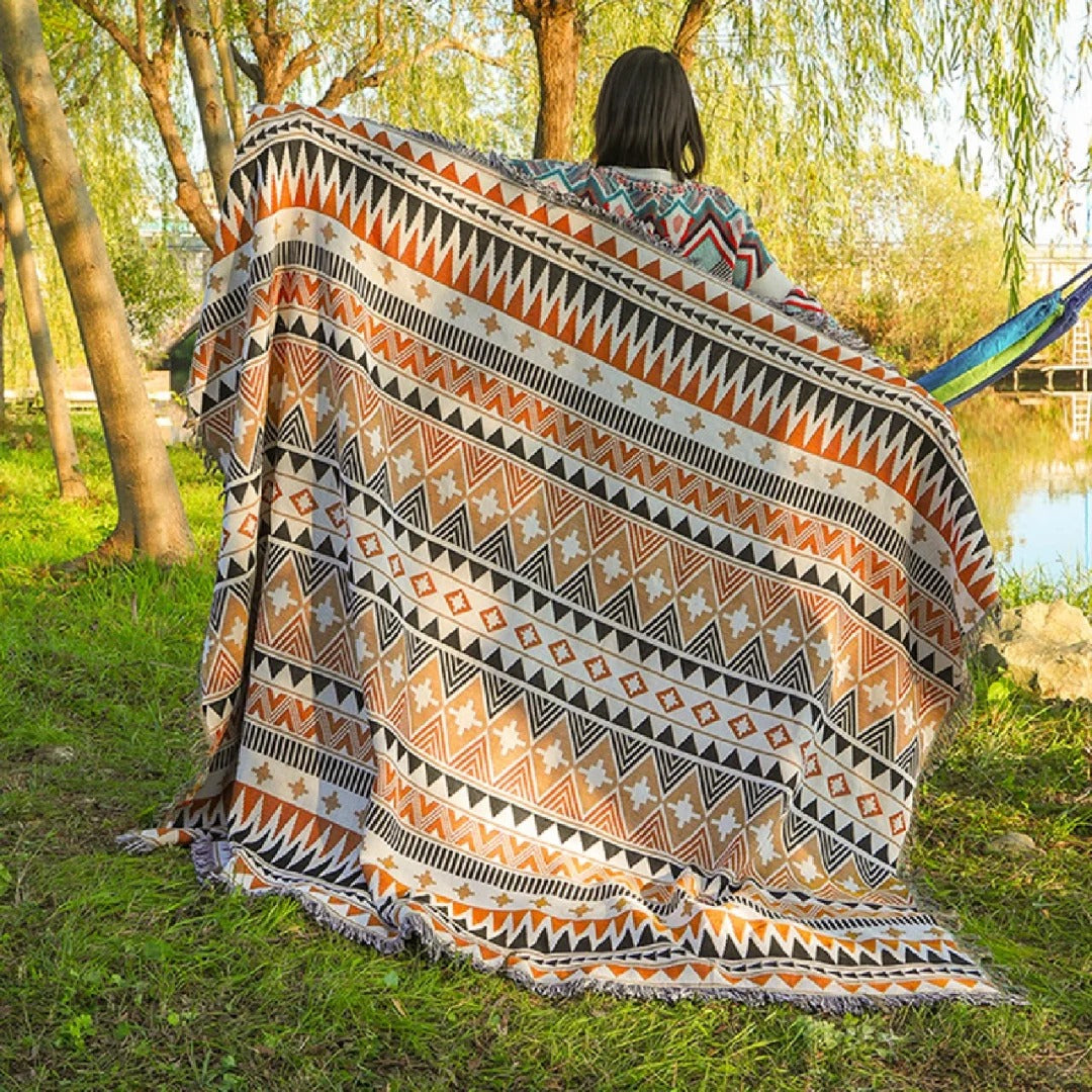 Boho Woven Throw Blanket