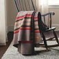 Classic Wool Blanket with Southwestern Stripes