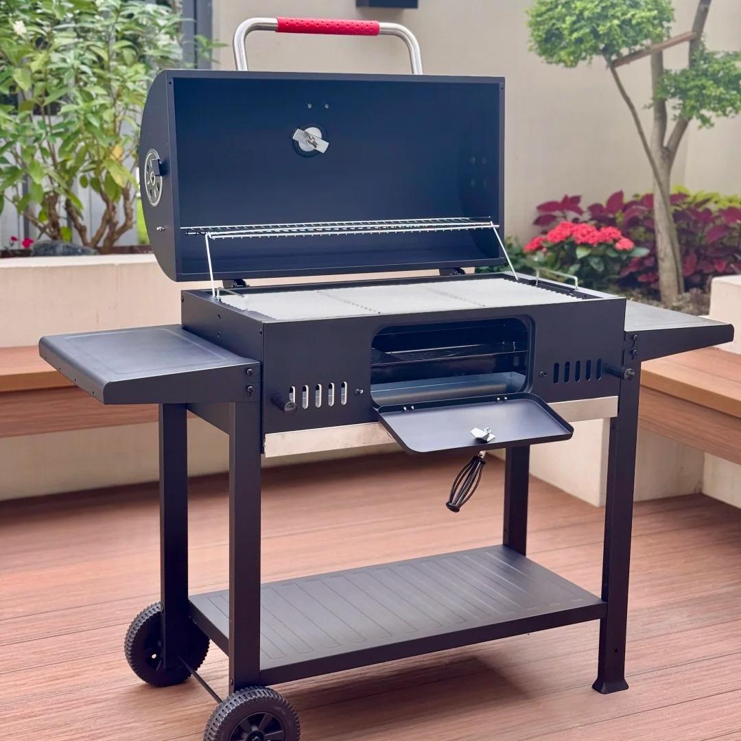 Charcoal Grill with Adjustable Features