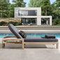 Luxury Outdoor Teak Chaise Lounge Chair