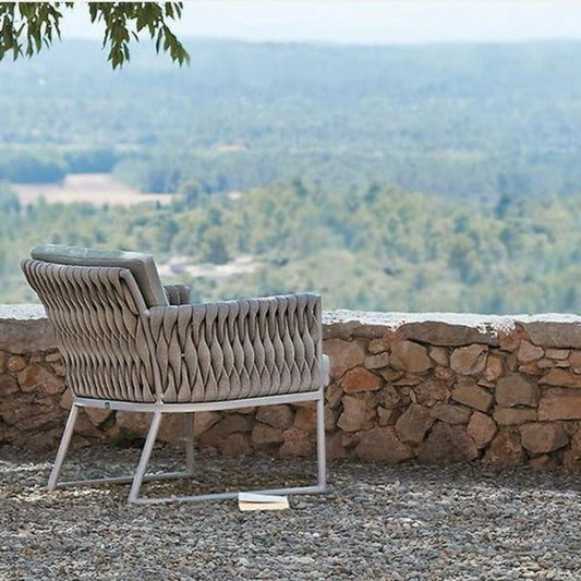 Modern Outdoor Woven Rope Lounge Chair