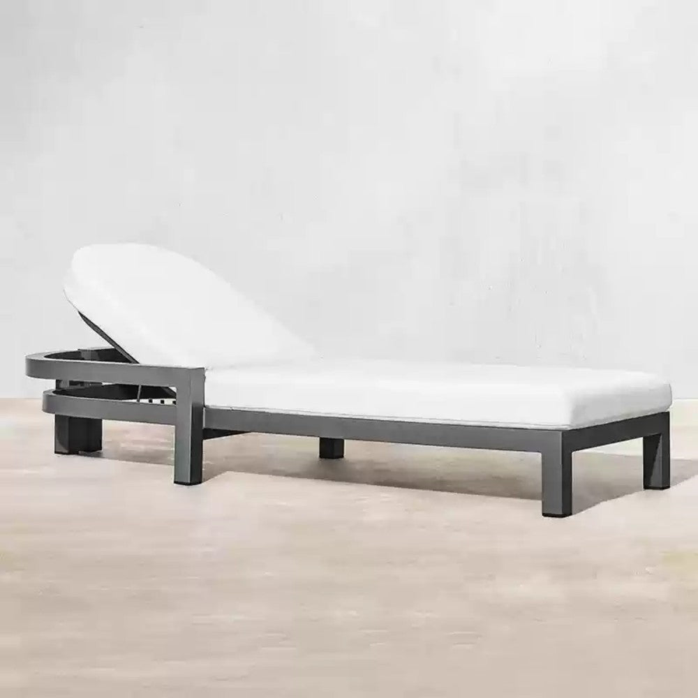 Modern Teak Outdoor Chaise Lounge