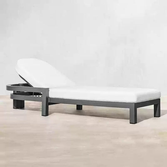 Modern Teak Outdoor Chaise Lounge