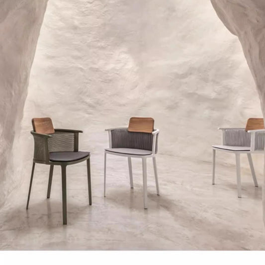 Set of 2 Modern Outdoor Dining Chairs