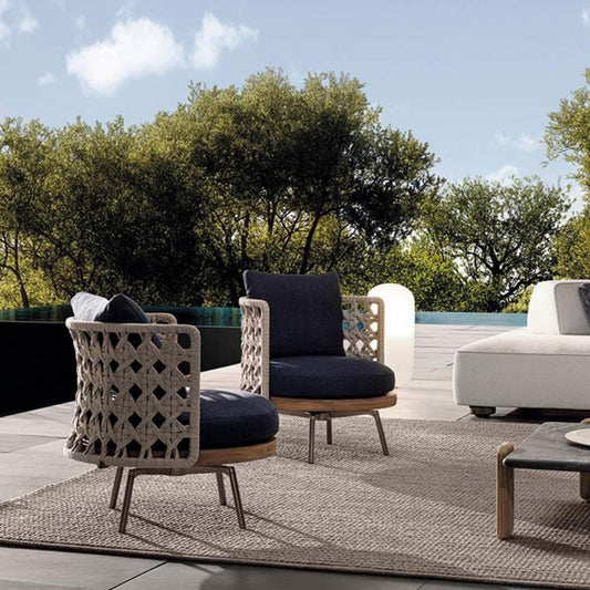 Modern Woven Lounge Chairs