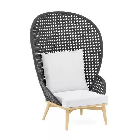 High-Back Woven Lounge Chair