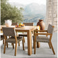 Rustic Outdoor Teak Dining Set with Woven Chairs