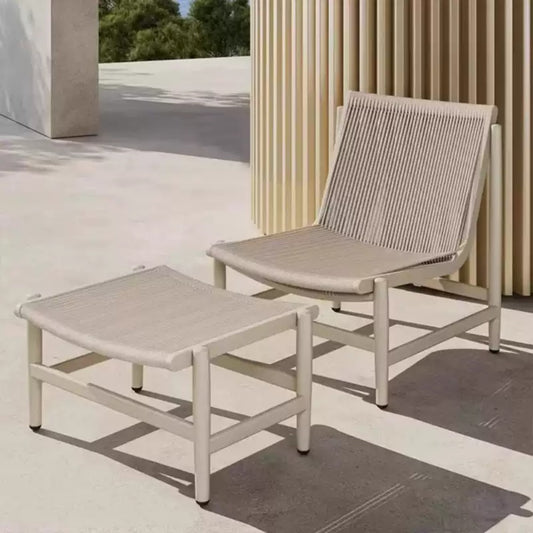 Rope Lounge Chair and Ottoman Set