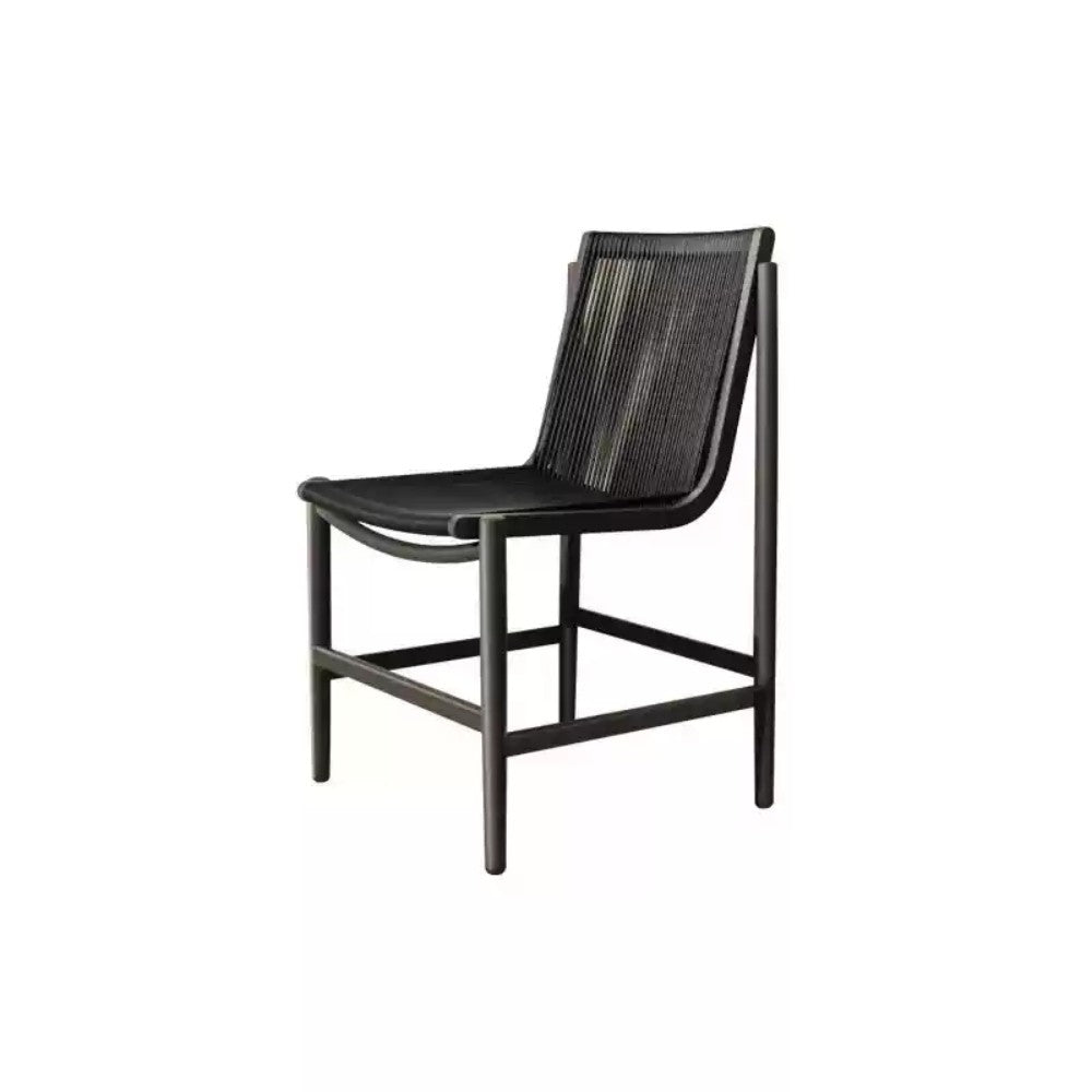 Sleek Rope-Woven Dining Chair