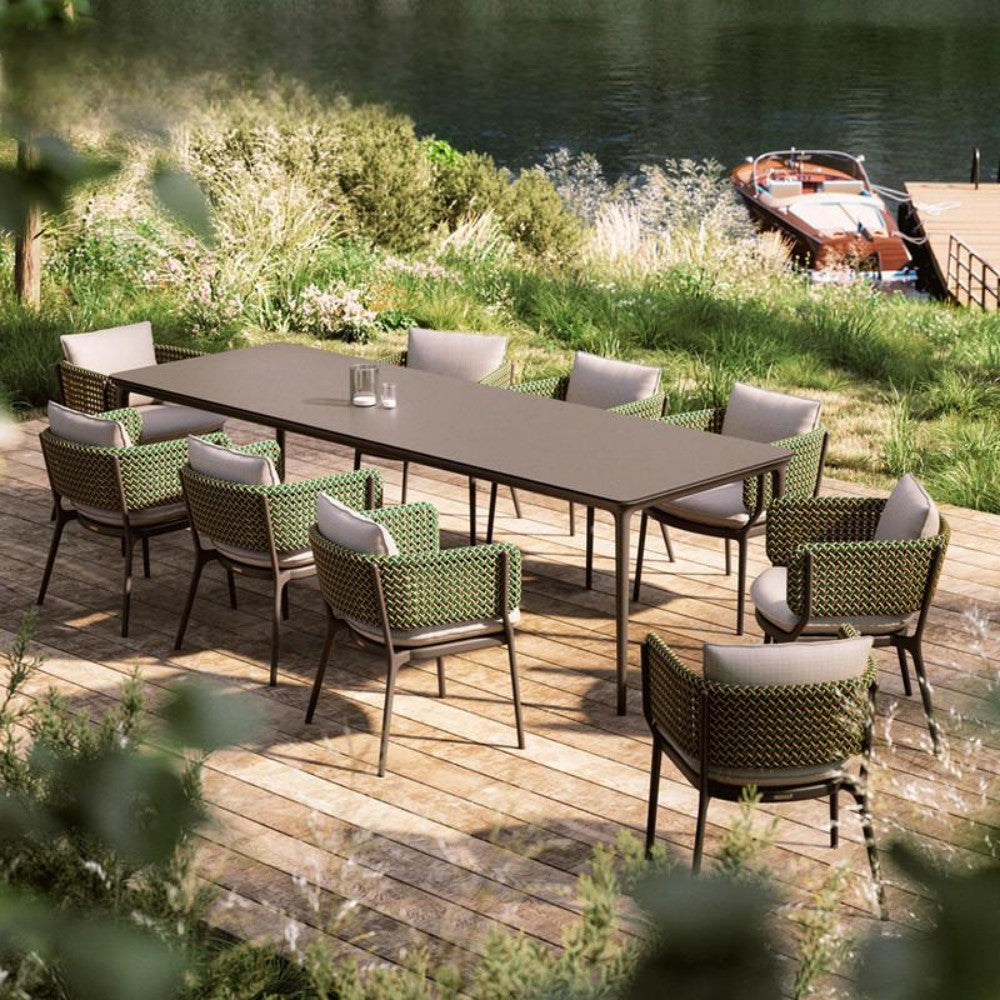 10-Piece Outdoor Dining Set with Cushioned Chairs