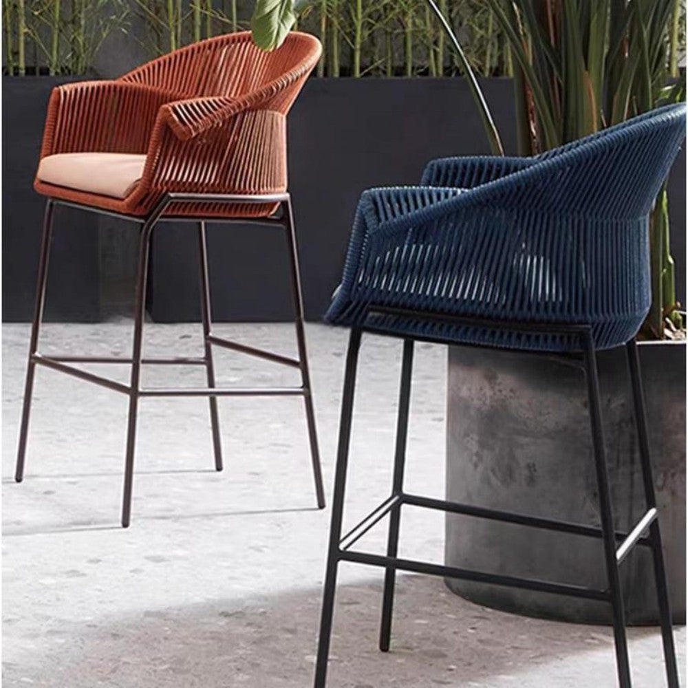 Modern Rope Bar Stool Set of 2