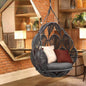 Modern Woven Hanging Egg Chair with Cushions