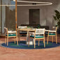 5-Piece Indoor-Outdoor Dining Set with Woven Chairs and Round Table