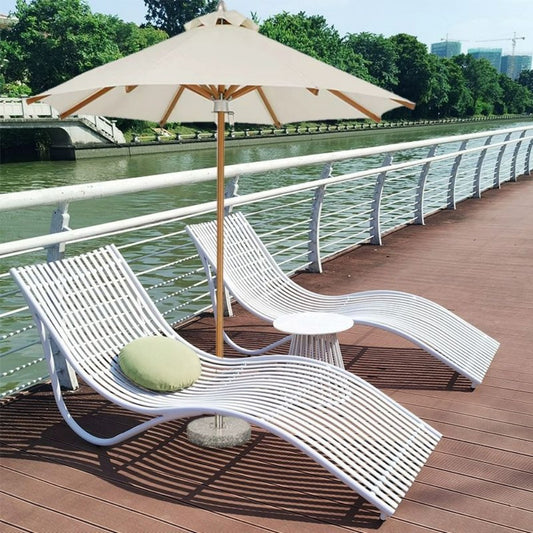 Outdoor Lounger Set with Umbrella