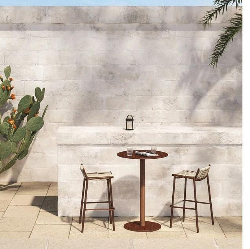 Rustic Outdoor Bar Set with Stools
