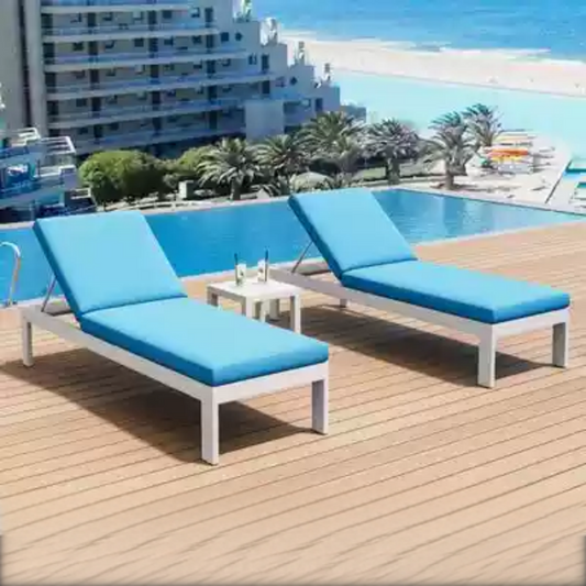 Modular Outdoor Sectional Sofa with Wooden Base