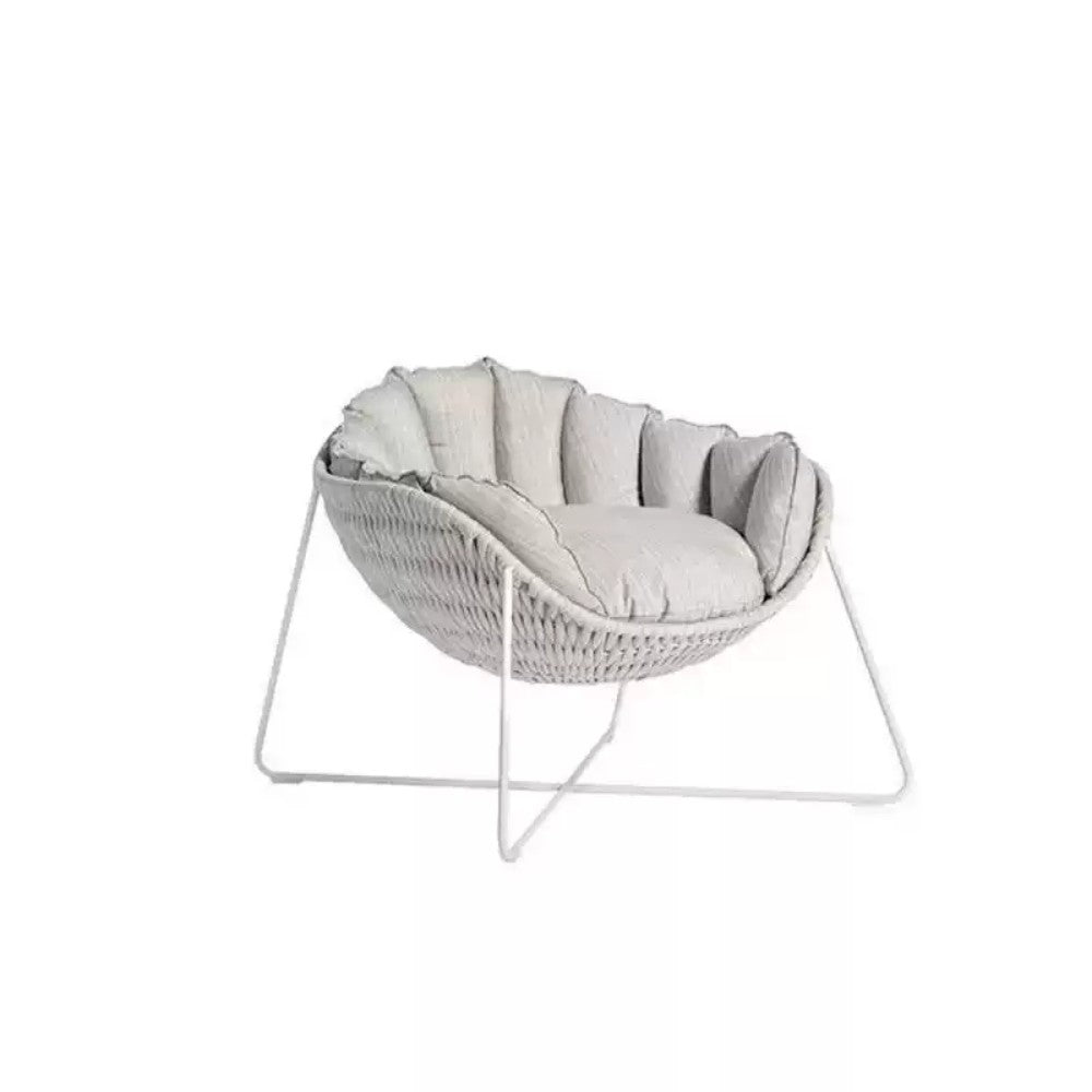 Woven Lounge Chair with Plush Cushion