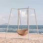 Freestanding Wicker Swing Chair for Beach and Backyard